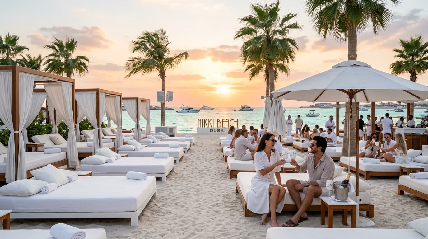 Ambiance festive et cabanes privées à Nikki Beach