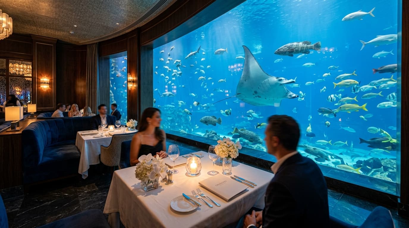 Dîner intime sous-marin à Ossiano